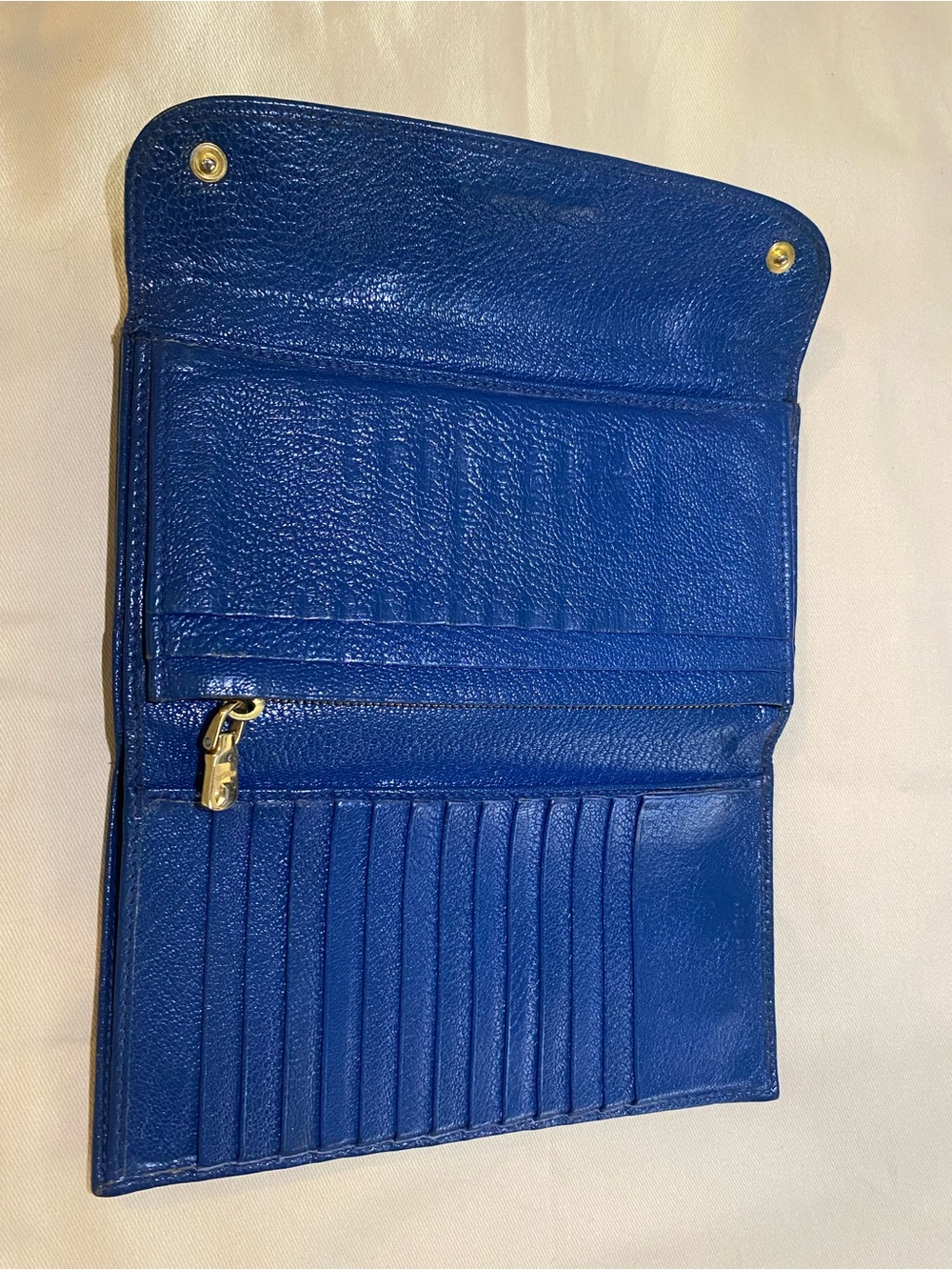 Miu Miu Madras flap wallet | Blue - Picture 6 of 7